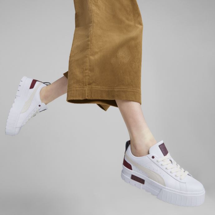 Puma Canada Baskets Femme Prune Mayze Luxe Blanc Poussiéreux
