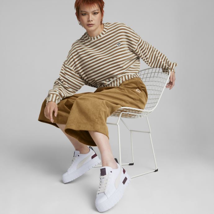 Puma Canada Baskets Femme Prune Mayze Luxe Blanc Poussiéreux
