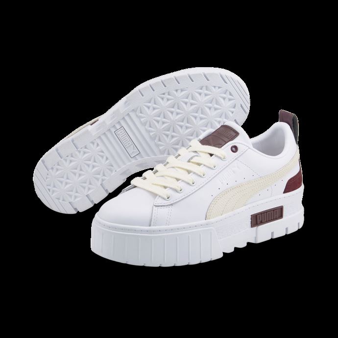 Puma Canada Baskets Femme Prune Mayze Luxe Blanc Poussiéreux
