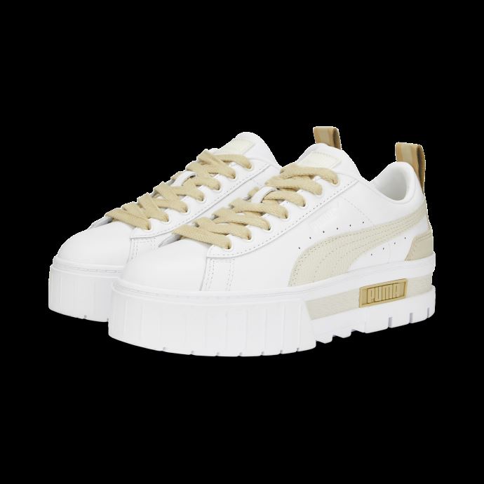 Baskets Puma Canada Mayze Luxe Blanc Kaki Pour Femmes
