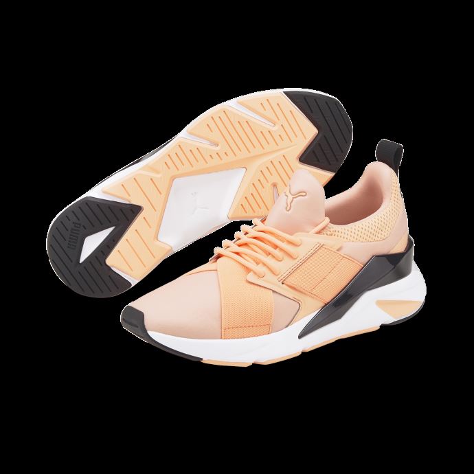 Puma Canada Muse X5 Pop Baskets Femme Fizzy Melon-blanc-noir