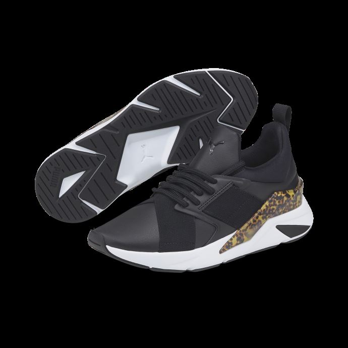 Baskets Puma Canada Muse X5 Leo Pour Femme Noir Et Blanc