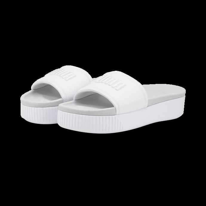 Puma Canada Sandales à Plateforme Pour Femmes Blanc-gris Glacier