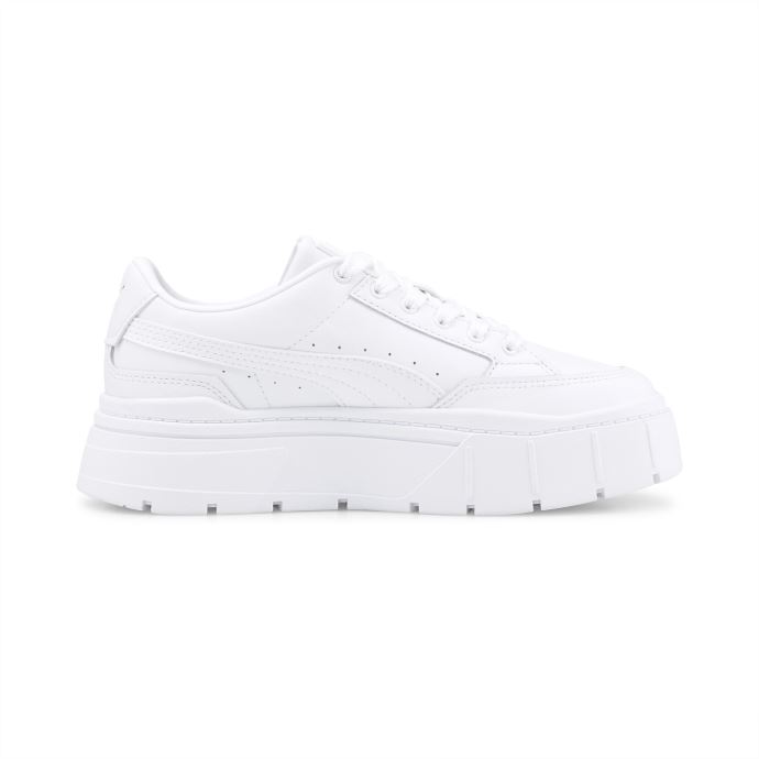 Baskets Puma Canada Mayze Stack En Cuir Femme Blanc
