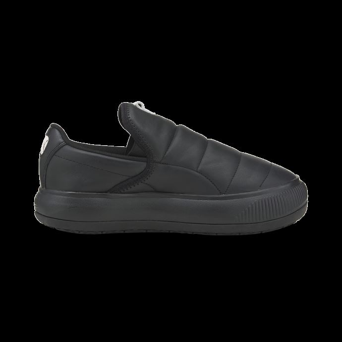 Baskets En Cuir à Enfiler Mayu En Suède Noir-pristine Pour Femmes Puma Canada
