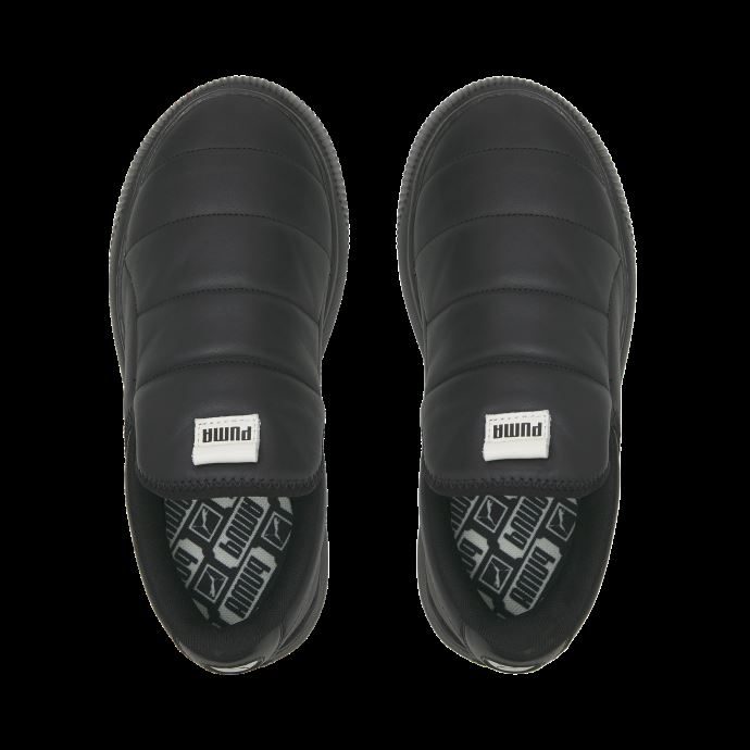 Baskets En Cuir à Enfiler Mayu En Suède Noir-pristine Pour Femmes Puma Canada
