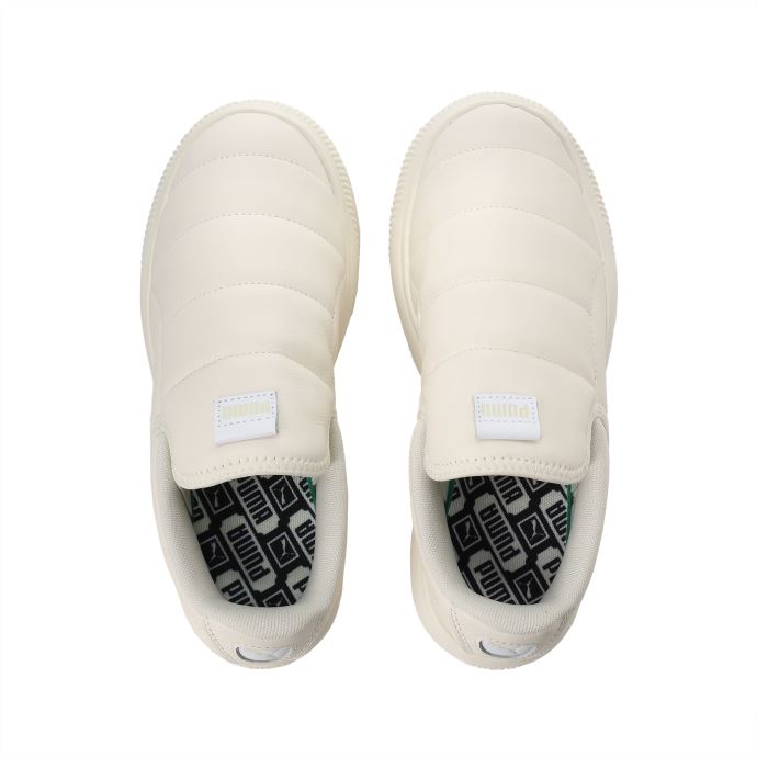 Daim Mayu Slip-on Cuir Femmes Baskets Puma Canada Guimauve-blanc
