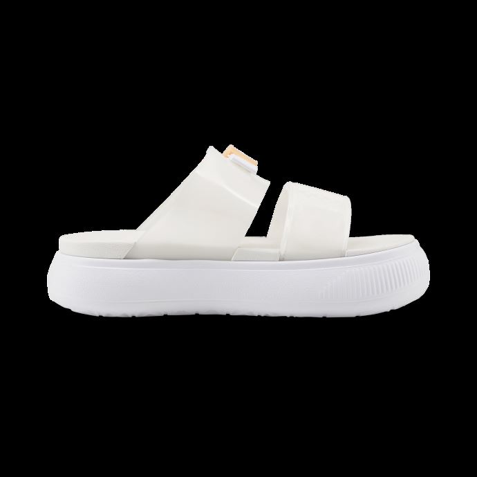 Puma Canada Suède Mayu Pop Sandales De Natation Pour Femme Blanc Nimbus Cloud Fizzy Melon
