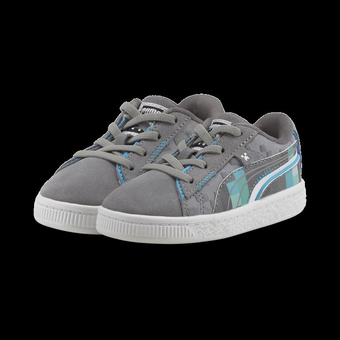 Baskets Puma Canada X Minecraft Daim Ac Pour Bébé Gris Violet-bleu Atoll