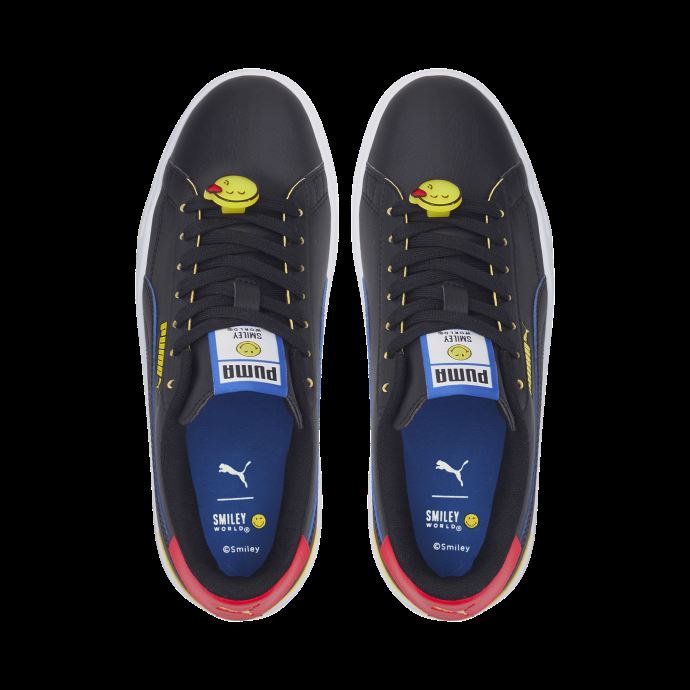 Baskets Puma Canada X Smileyworld Serve Pro Grand Enfant Noir-bleu Royal-rouge-jaune
