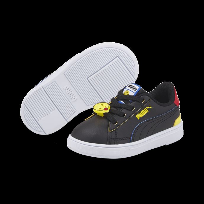 Chaussures Puma Canada X Smileyworld Serve Pro Pour Tout-petits Noir-bleu Royal-rouge-jaune