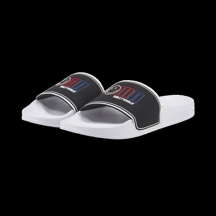 Puma Canada X Smileyworld Leadcat 2.0 Sandales Grands Enfants Blanc-noir-rouge-bleu Royal
