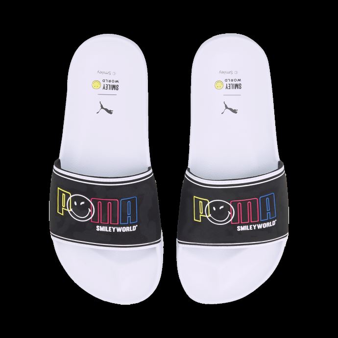 Puma Canada X Smileyworld Leadcat 2.0 Sandales Grands Enfants Blanc-noir-rouge-bleu Royal
