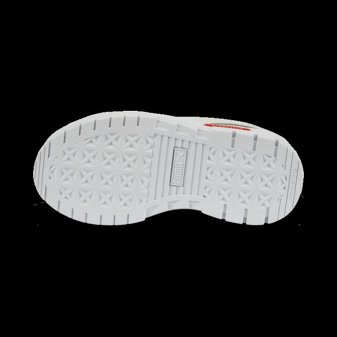 Baskets Mayze En Cuir Pour Enfants Blanc-gris Vaporeux Puma Canada
