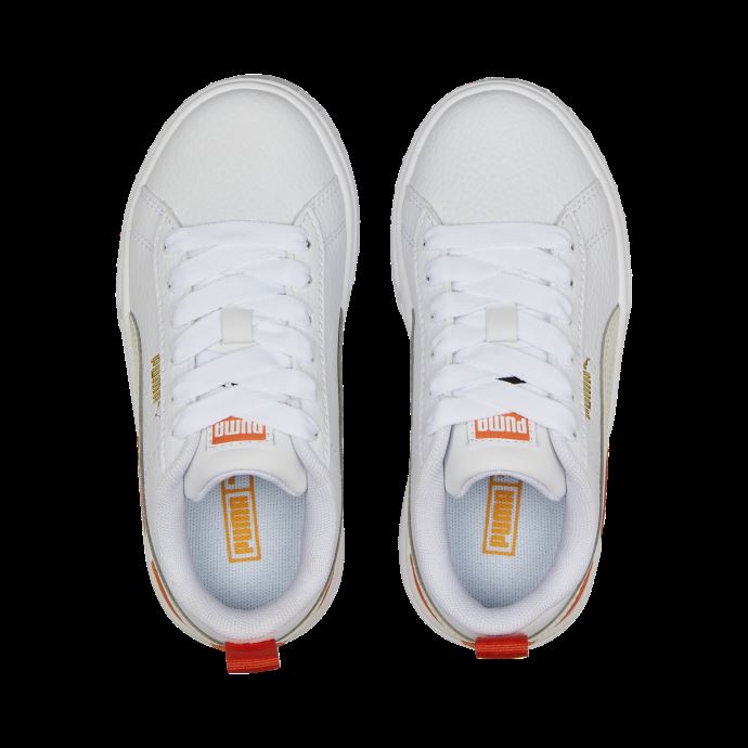 Baskets Mayze En Cuir Pour Enfants Blanc-gris Vaporeux Puma Canada
