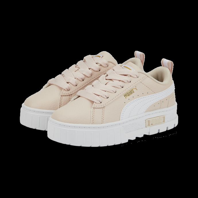 Puma Canada Mayze Baskets Enfant En Cuir Island Rose-blanc