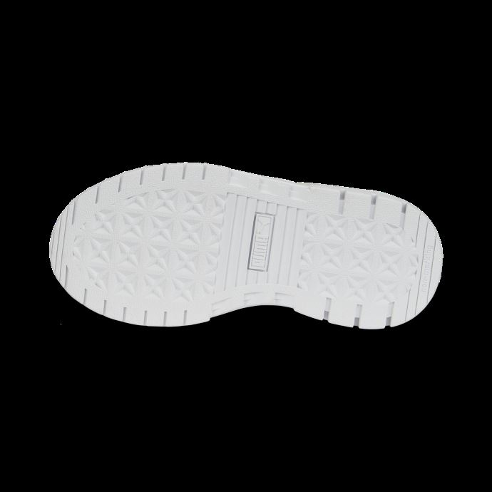 Puma Canada Mayze Baskets Enfant En Cuir Island Rose-blanc
