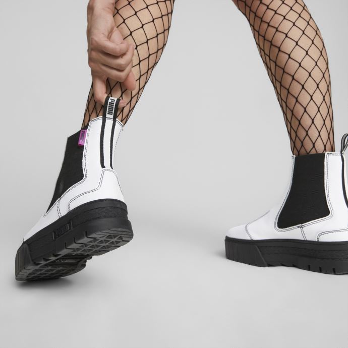 Puma Canada Mayze Pop Chelsea Boot Femme Blanc-noir