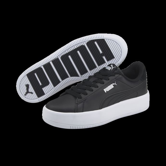 Baskets Lily Platform Lacées Pour Femmes Noir-noir-blanc Puma Canada