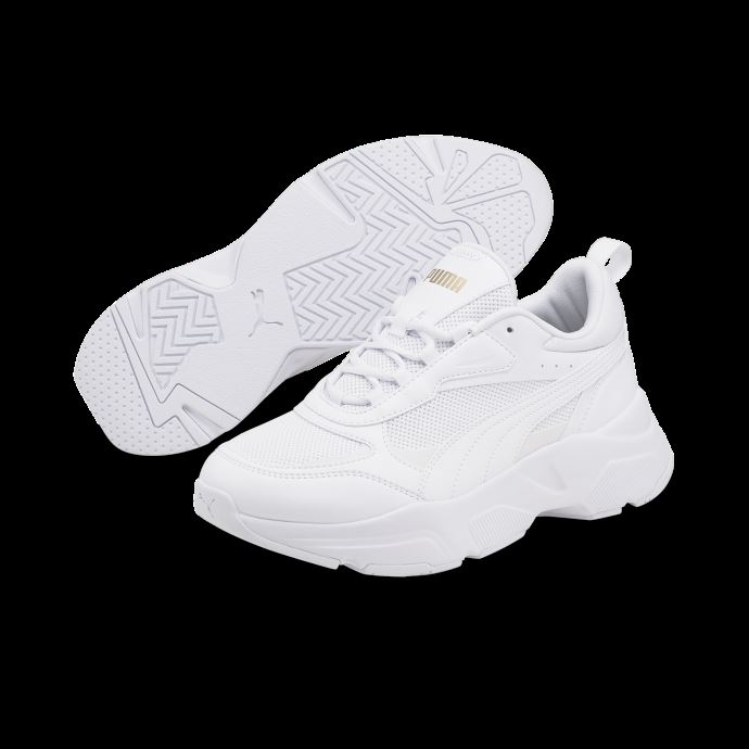 Puma Canada Blanc-blanc-team Or Cassia Baskets Pour Femmes