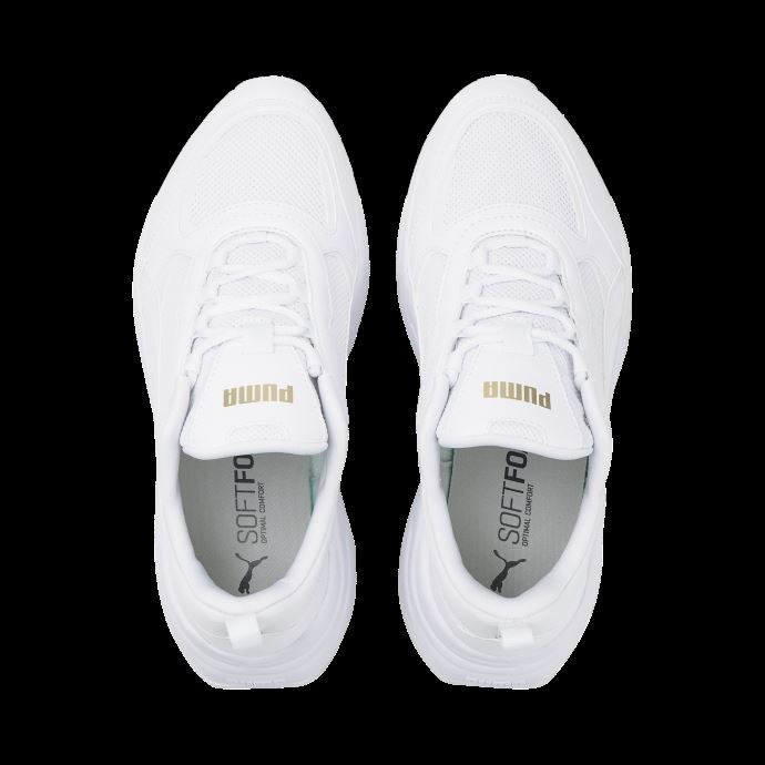 Puma Canada Blanc-blanc-team Or Cassia Baskets Pour Femmes
