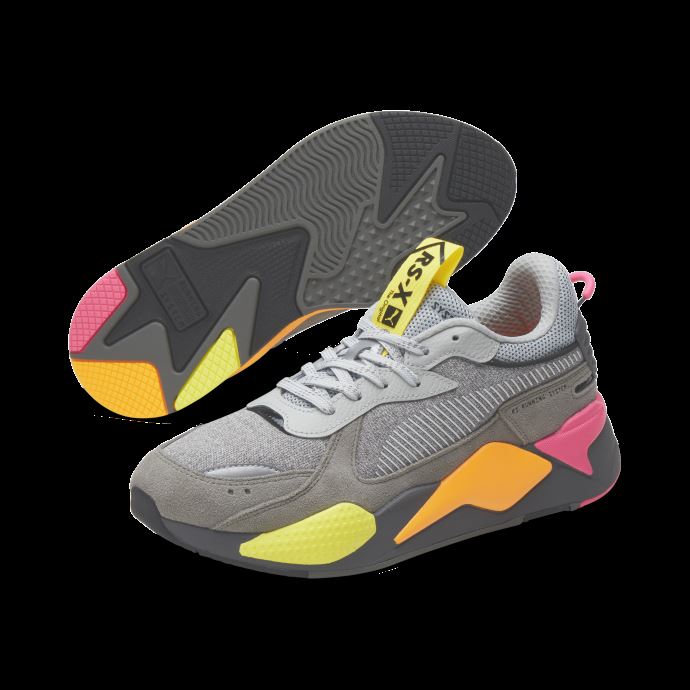 Baskets Puma Canada Rs-x Highlighter Taille Haute-gris Ultra-rose Fluo Pour Homme