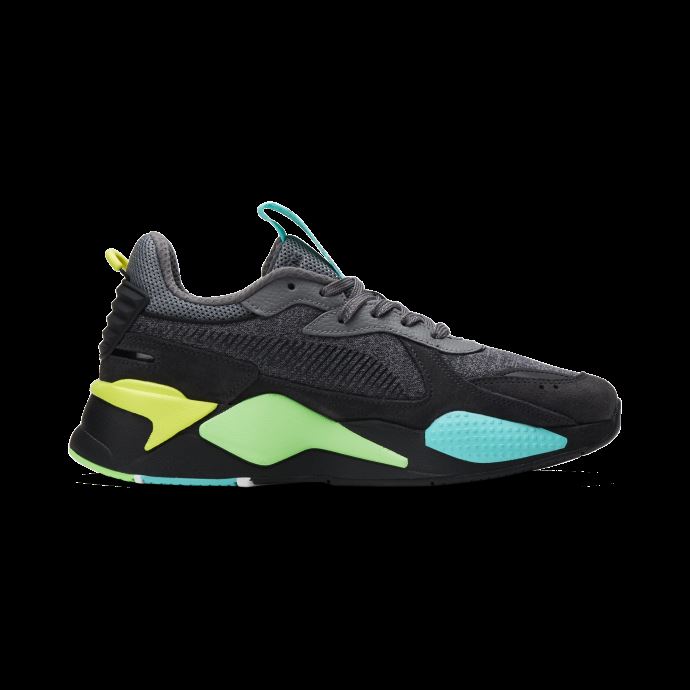 Baskets Surligneur Rs-x Pour Hommes Puma Canada Castlerock-noir-jaune Fluo
