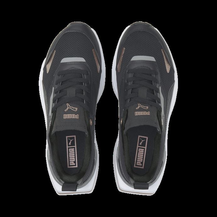 Baskets Femme Kosmo Rider Metallic Puma Canada Noir-or Rose
