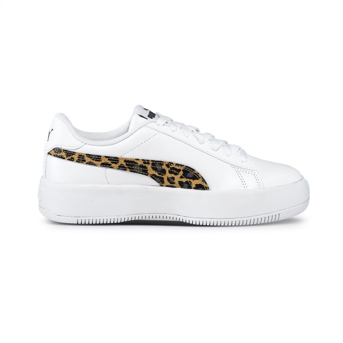 Puma Canada Lily Platform Leo Baskets Femme Blanc-noir
