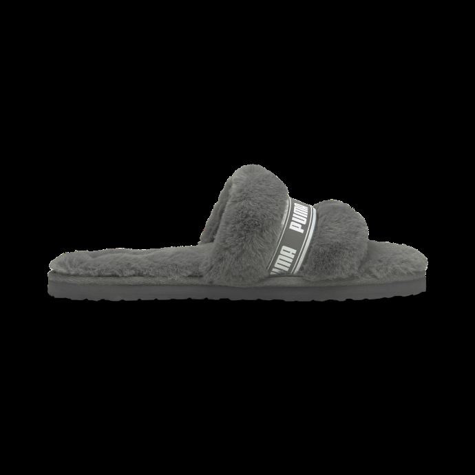 Claquette Puma Canada Fluff Gris Anthracite-blanc Pour Femme
