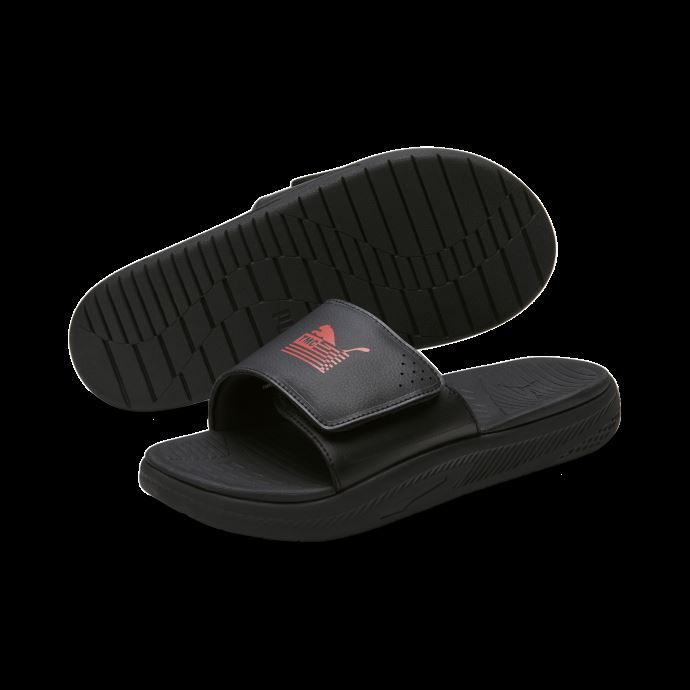 Puma Canada X Tmc Softride Slides Noir-haut Risque Rouge