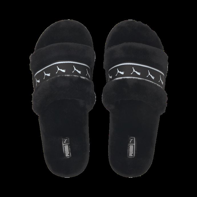 Fluff Remix Sandales Pour Femmes Puma Canada Noir-blanc
