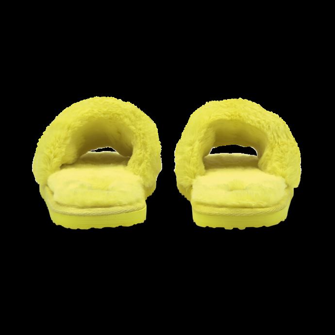 Puma Canada Fluff Slide Chaussures Grand Enfant Jaune Fluo-noir
