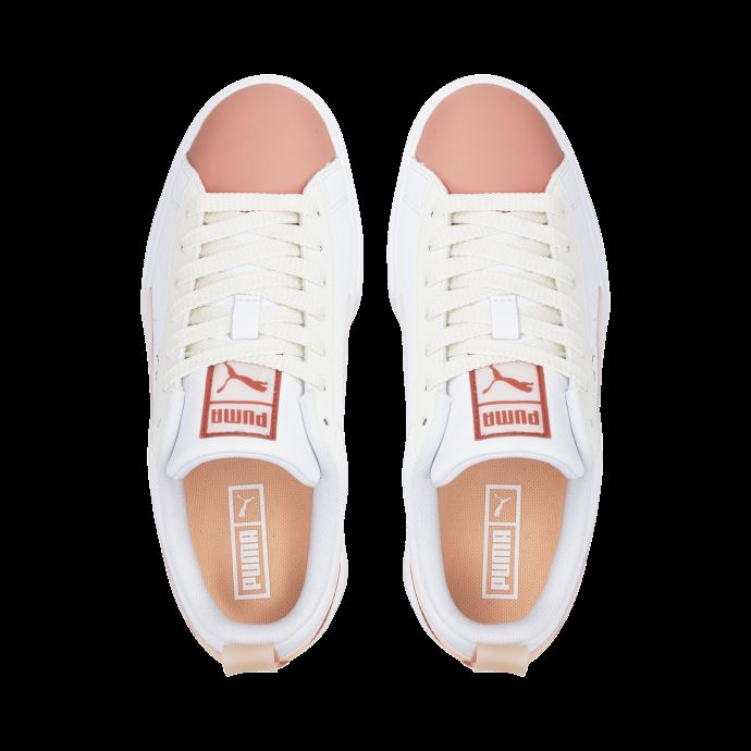 Mayze Baskets En Cuir Pour Femmes Puma Canada Blanc-rosette
