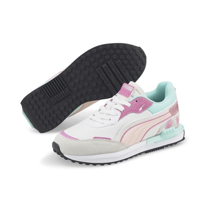 City ​​rider Fly-mingo Baskets Grand Enfant Blanc-craie Rose Puma Canada