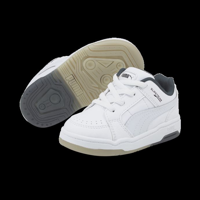 Slipstream Lo Reprise Ac Baskets Bébé Puma Canada Blanc-ardoise Foncé