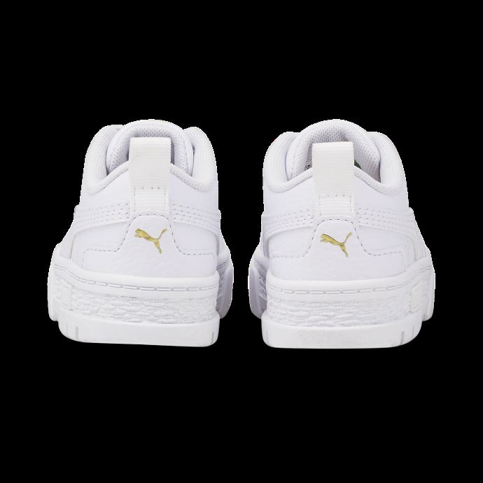 Puma Canada White-team Gold Mayze Lth Baskets Pour Bébés à Fermeture Alternative
