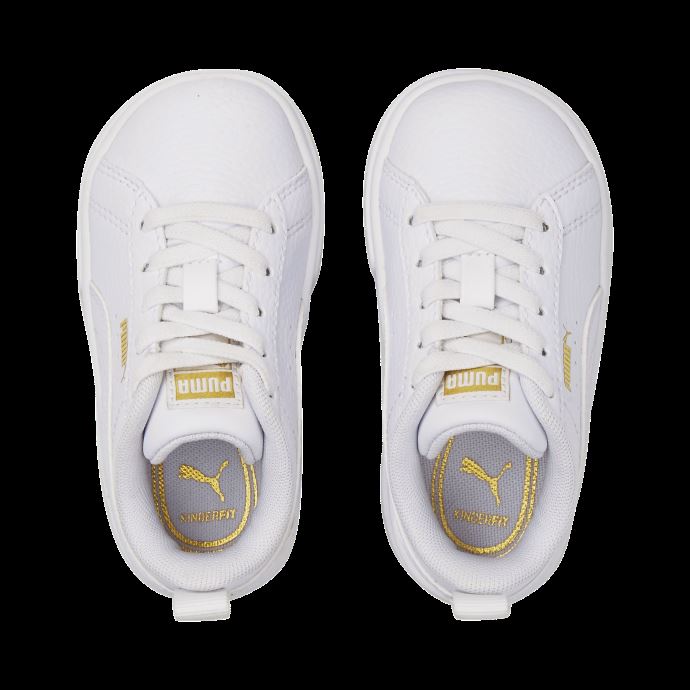 Puma Canada White-team Gold Mayze Lth Baskets Pour Bébés à Fermeture Alternative
