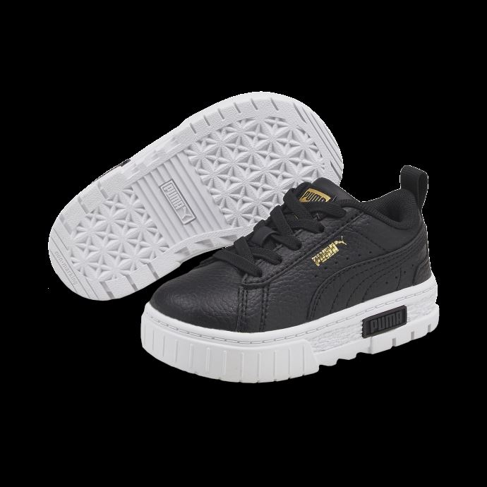 Mayze Lth Baskets Pour Bébés à Fermeture Alternative Puma Canada Black-team Gold