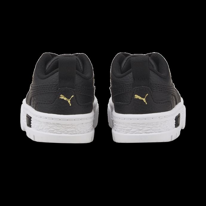 Puma Canada Mayze Chaussures Pour Tout-petits En Cuir Noir-équipe D'or
