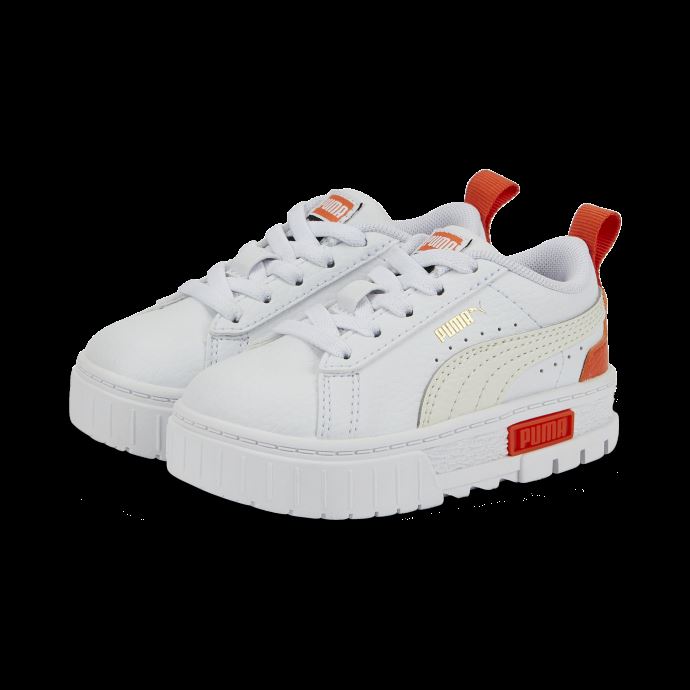 Puma Canada Baskets Pour Bébés à Fermeture Alternative Blanc-vaporeux Gris Mayze Lth