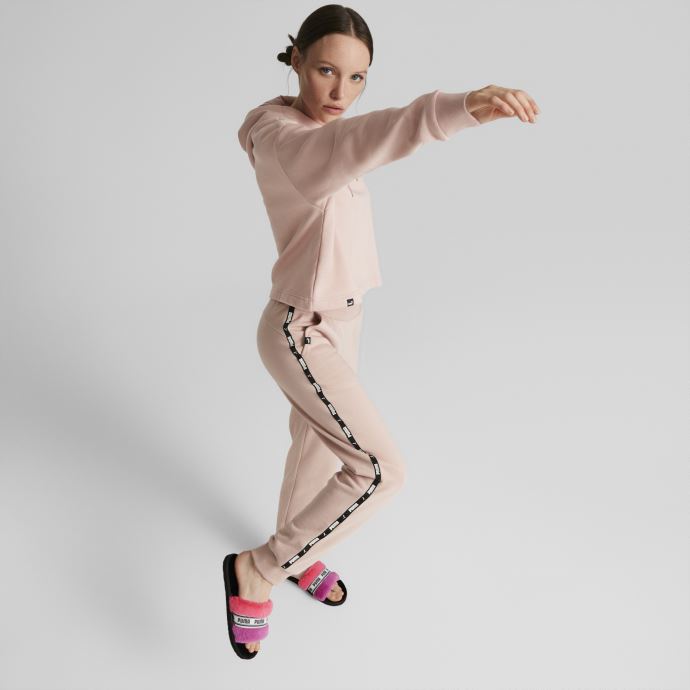 Puma Canada Fluff Jazzy Pantoufles Pour Femmes Coucher De Soleil Rose-mauve Pop
