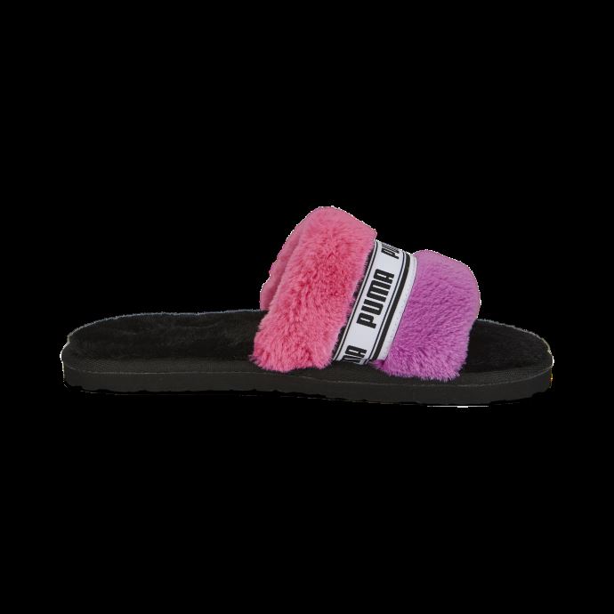 Puma Canada Fluff Jazzy Pantoufles Pour Femmes Coucher De Soleil Rose-mauve Pop
