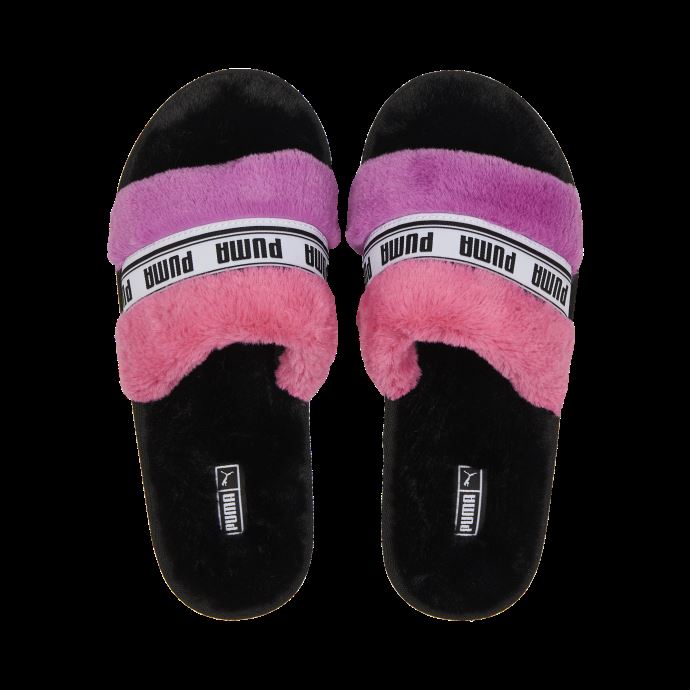 Puma Canada Fluff Jazzy Pantoufles Pour Femmes Coucher De Soleil Rose-mauve Pop
