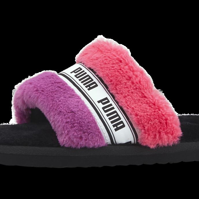 Puma Canada Fluff Jazzy Pantoufles Pour Femmes Coucher De Soleil Rose-mauve Pop
