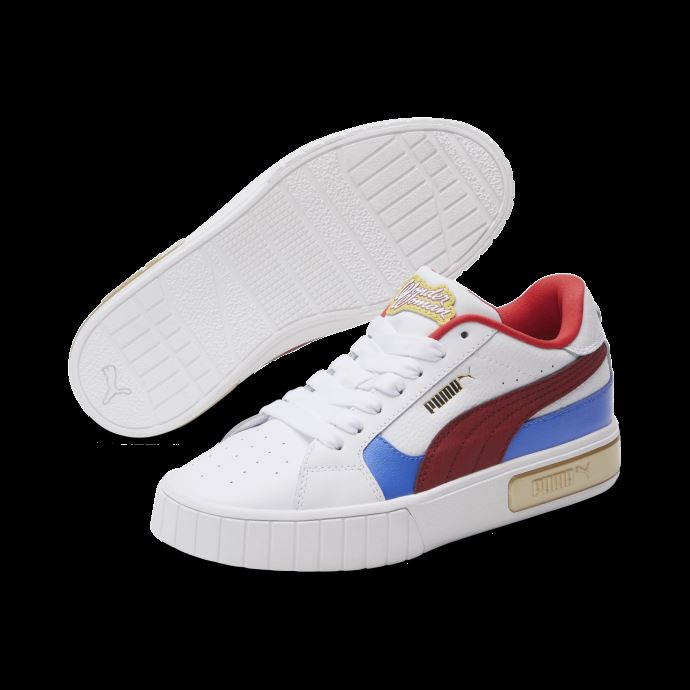 Puma Canada X Dc Justice League Cali Star Wonder Femme Baskets Grands Enfants Blanc-rouge Intense
