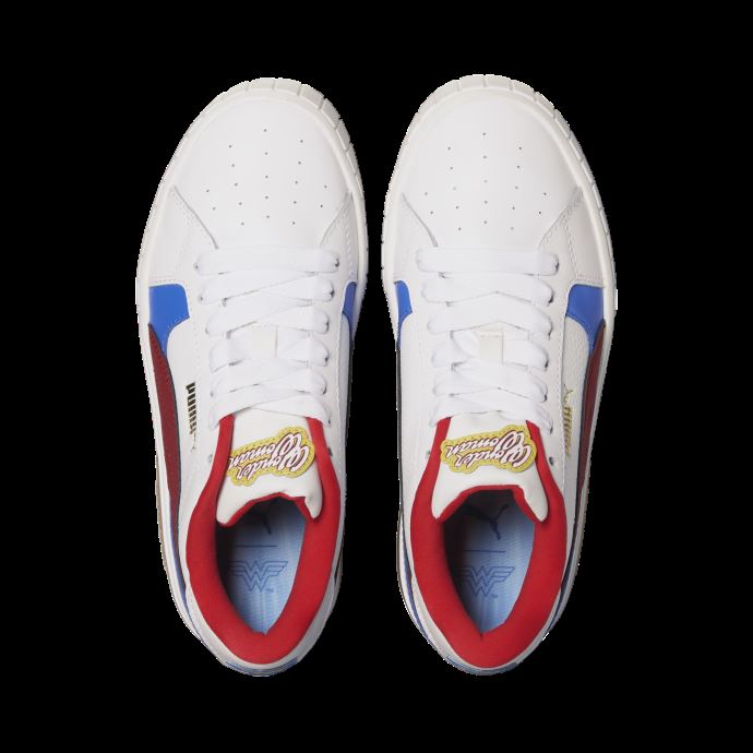 Puma Canada X Dc Justice League Cali Star Wonder Femme Baskets Grands Enfants Blanc-rouge Intense
