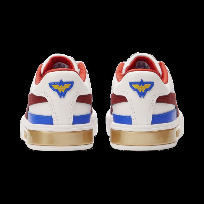 Puma Canada X Dc Justice League Cali Star Wonder Woman Baskets Pour Petits Enfants Blanc-rouge Intense
