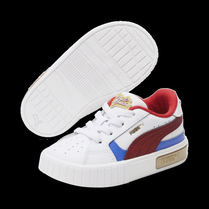 Puma Canada X Dc Justice League Cali Star Wonder Woman Chaussures Enfant Blanc-rouge Intense