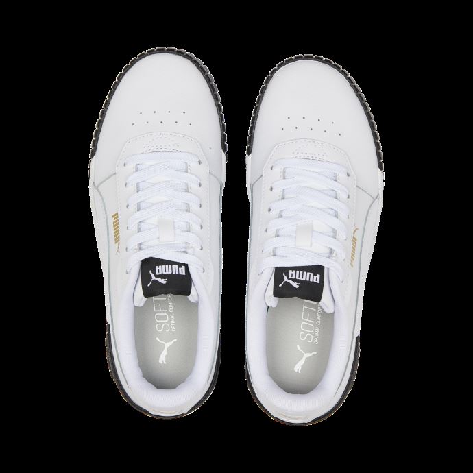 Baskets Puma Canada Blanc-blanc-team Or-noir Carina 2.0 Pour Femme
